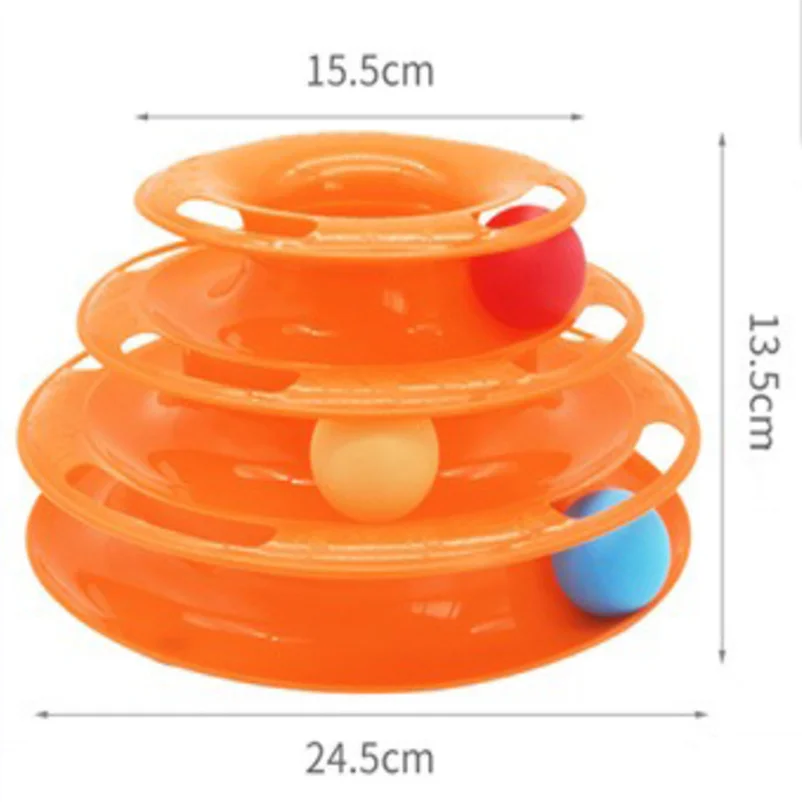 Interactive Three-Layer Cat Turntable Toy for Fun Play - Smarsty