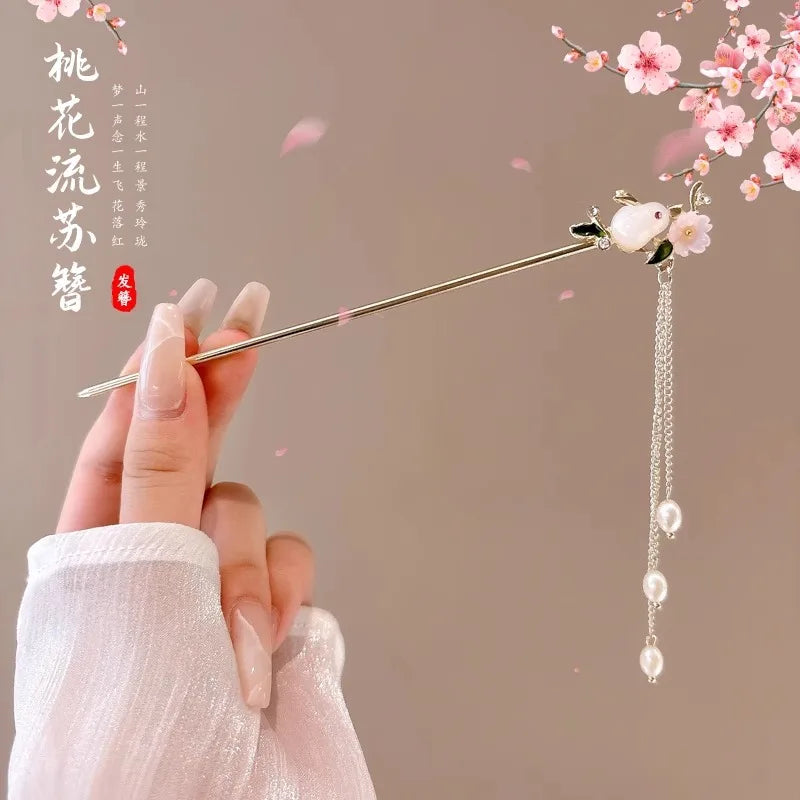 Vintage Chinese Style Flower Hairpin for Women - Smarsty