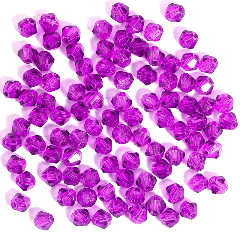 100Pcs 4MM Glass Bicone Beads for Jewelry Making - Smarsty