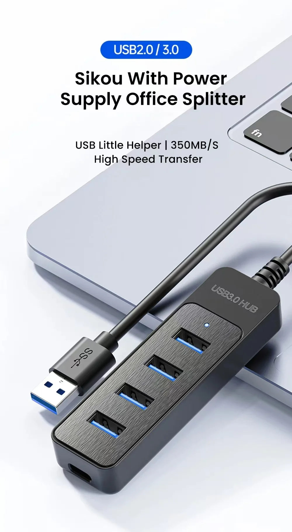 USB C Hub Quad Port High Speed USB3Point0 ExpansionPro