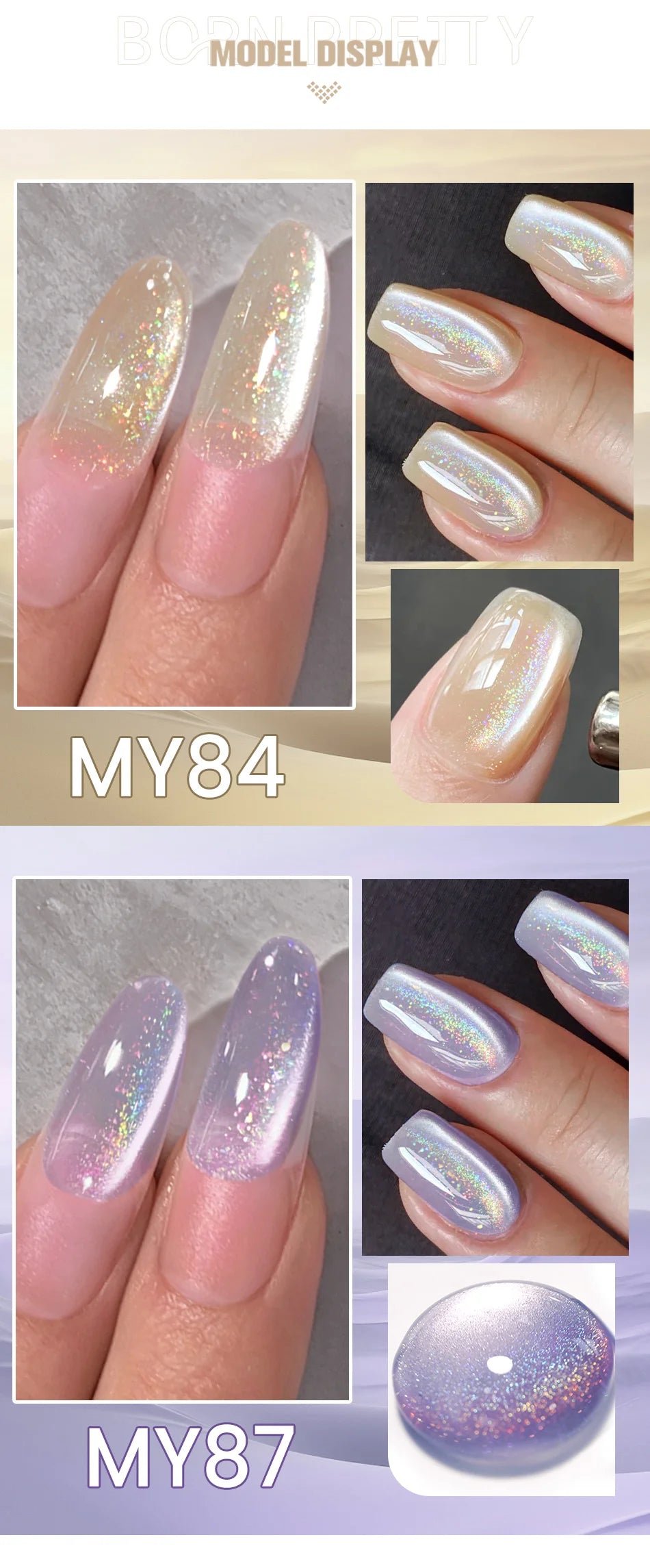 Born Pretty Rainbow Purple Magnetic Gel Nail Polish 10ml - Smarsty