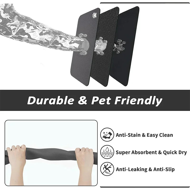 Absorbent Pet Feeding Mat for Easy Clean Up - Smarsty