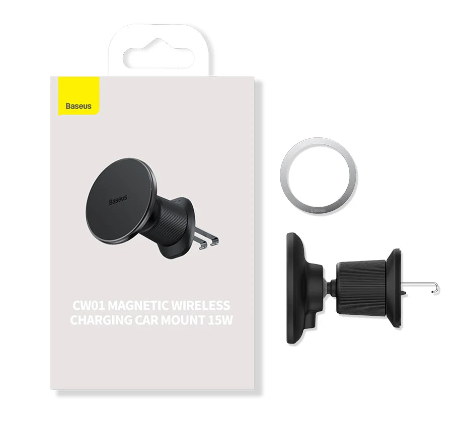 Magnetic Wireless Car Charger Holder 15W Fast Charging - Smarsty