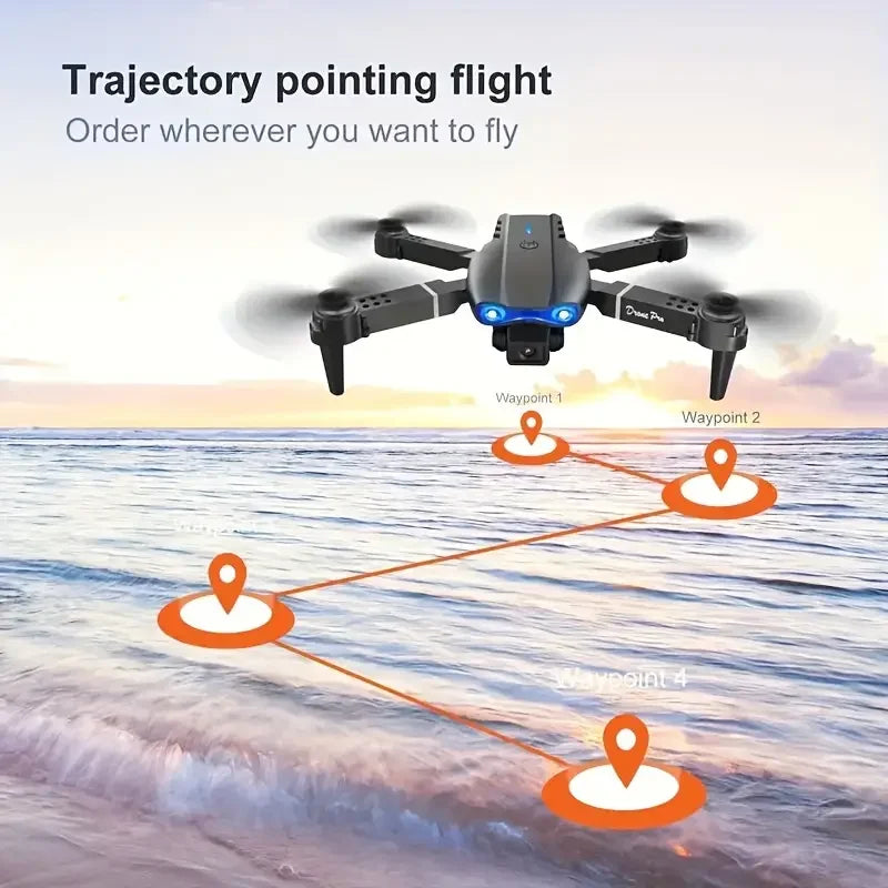 E99 PRO Drone with Flash Professional HD Dual Camera WIFI Obstacle Avoidance RC Helicopters Aerial Photography Quadcopter - Smarsty