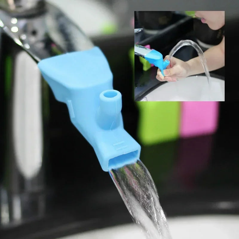 New High Elastic Silicone Water Tap Extension Sink Children Washing Device Bathroom Kitchen Sink Faucet Guide Faucet Extenders by Smarsty