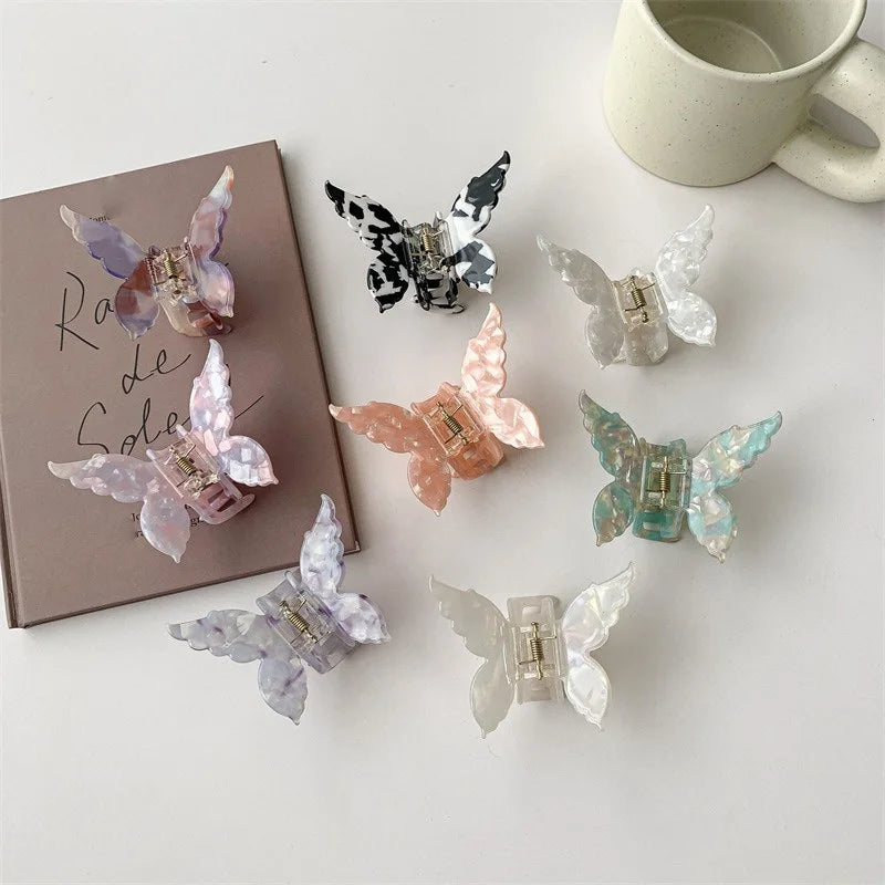 French Retro Butterfly Hair Clips for Trendy Girls - Smarsty