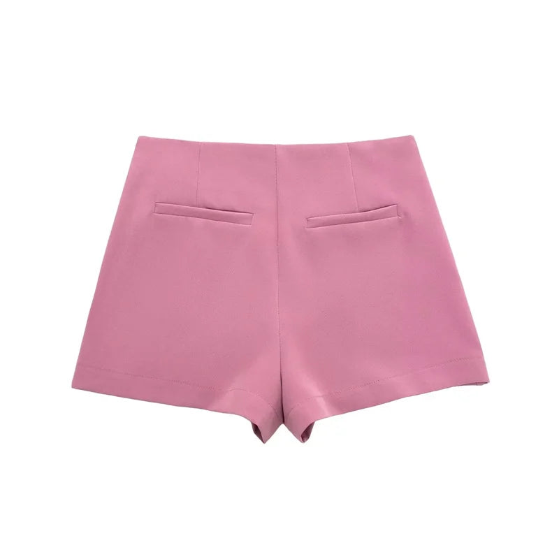 MUJER 2025 Black Mini Skirt Shorts Woman Fashion Asymmetric Skort For Women High Waist Short Skirts Woman Summer Casual Shorts - Smarsty