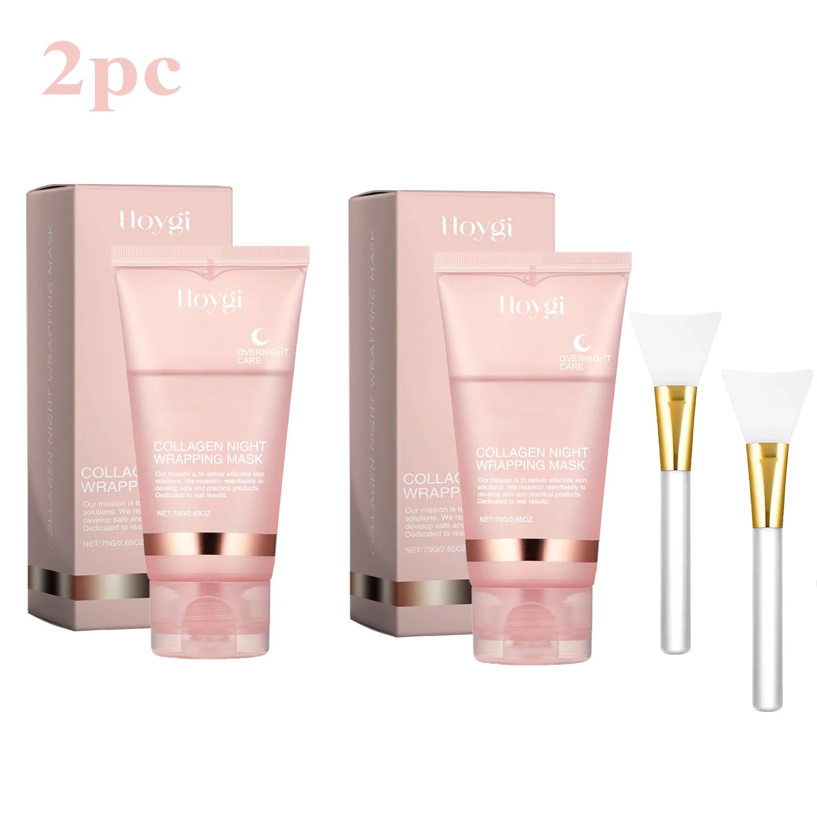 Collagen Overnight Wrapping Peel Off Facial Mask Set Korean Collagen Night Wrapping Mask Deeply Hydrates Night Care Mask Cream - Smarsty