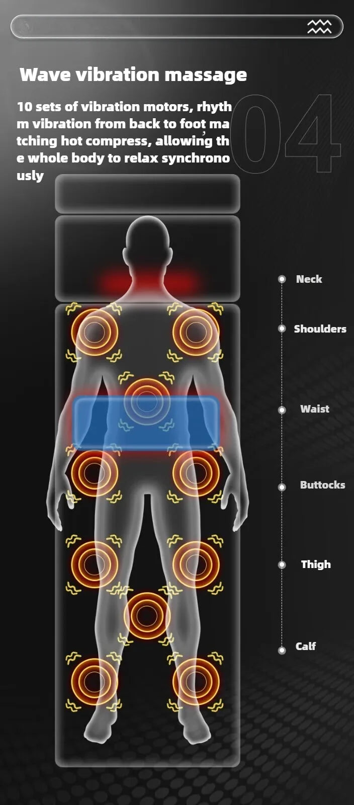 Electric Full Body Massage Mattress With Heat Relief - Smarsty