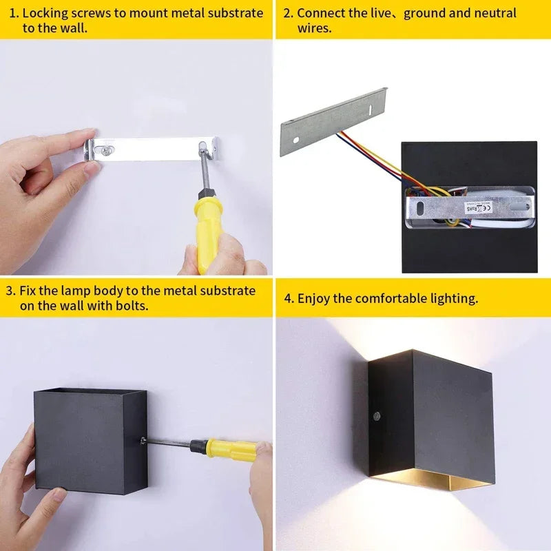 LED Wall Mounted Touch Control Dimming Lamps - Smarsty