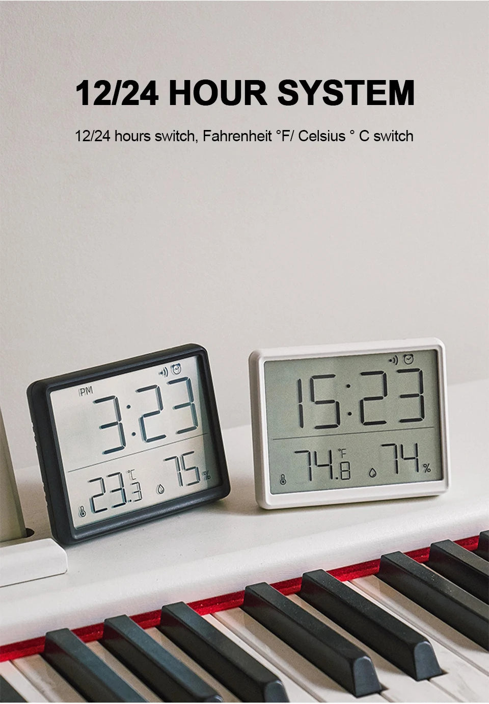 Ultra Thin Digital Alarm Clock with Large Screen - Smarsty