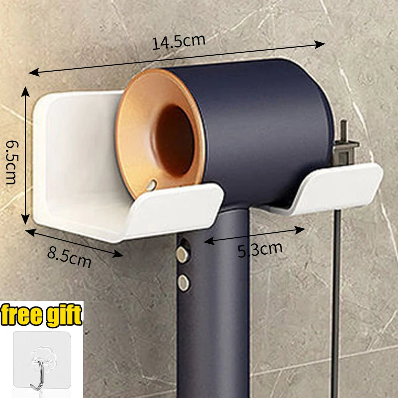 Wall Mounted Hair Dryer Holder Organizer for Bathrooms - Smarsty