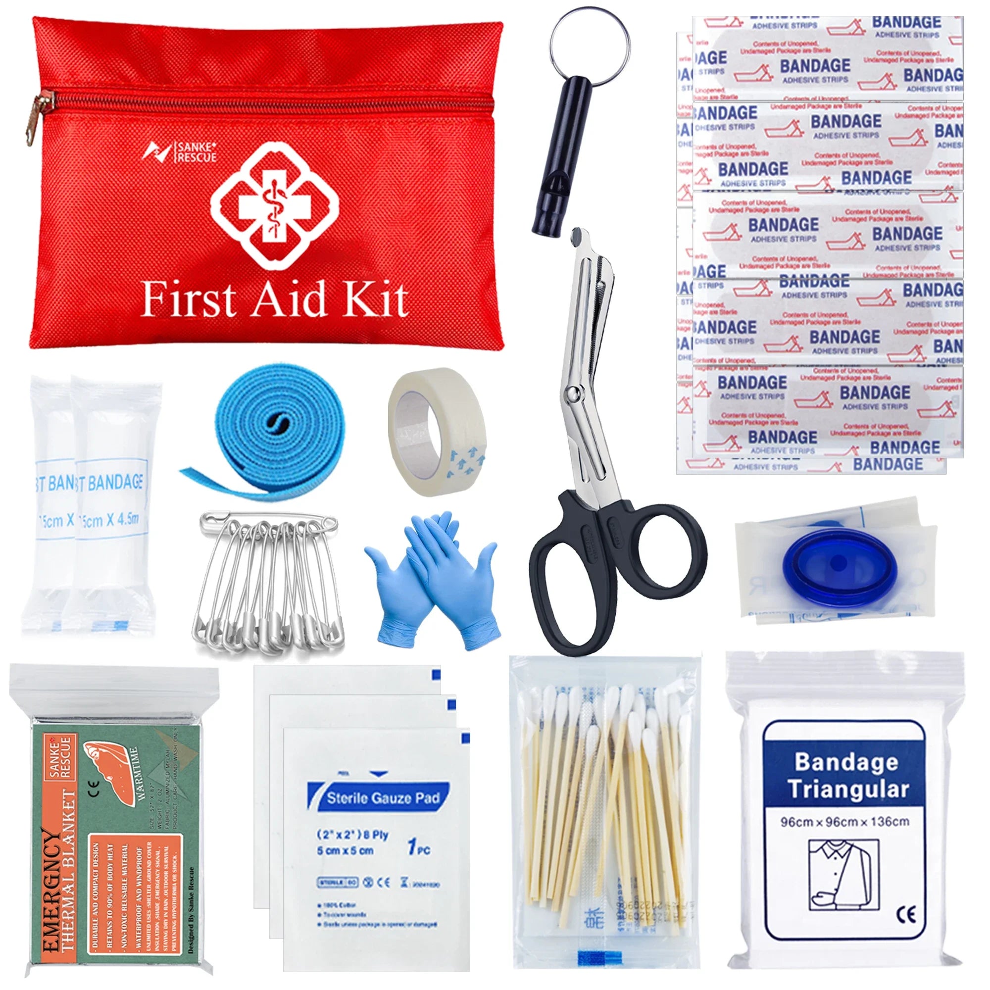 Survival First Aid Kit Survival Full Set Molle Outdoor Gear Emergency Kits Trauma Bag Camping Hiking IFAK Adventures EDC by Smarsty