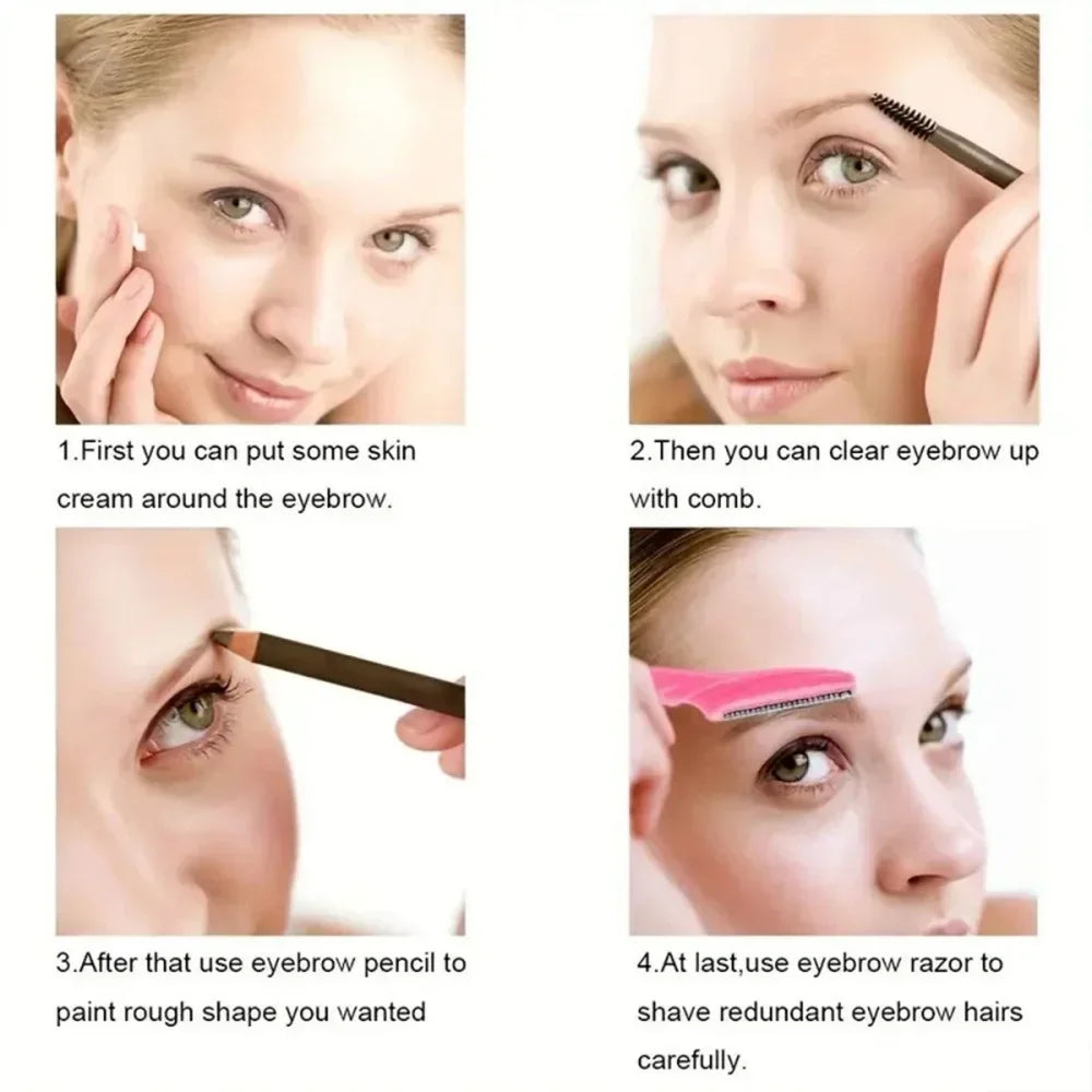 Eyebrow Razor Set with Precision Safety Covers - Smarsty