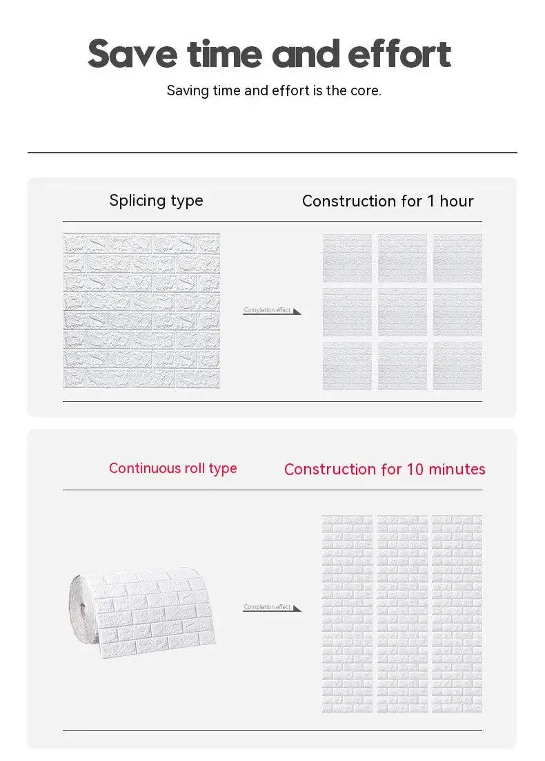 Self-Adhesive 3D Brick Wallpaper for Stylish Decor - Smarsty