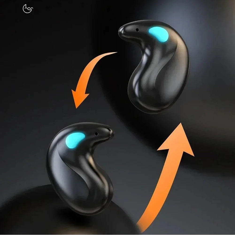 BT 5.3 Invisible Sleep Earphones Touch Control Sense-Free Micro Sleep Earbuds IPX5 Waterproof Open Ear Headsets for Better Sleep