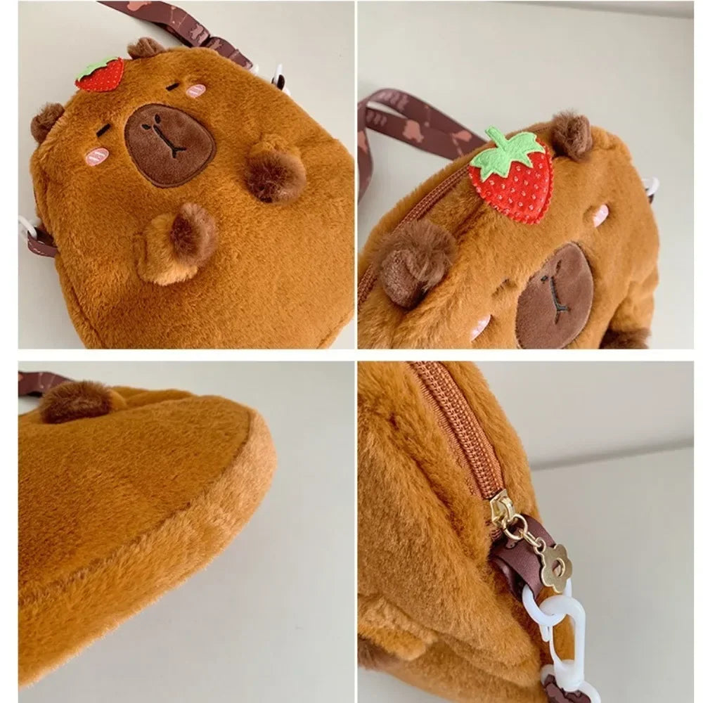 Capybara Plush Shoulder Bag Large Capacity Unisex Spacious - Smarsty