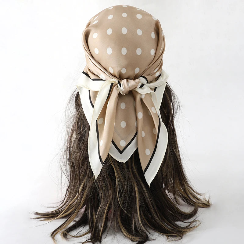 Bohemian Floral Print Silk Scarf for Women Sun Protection - Smarsty