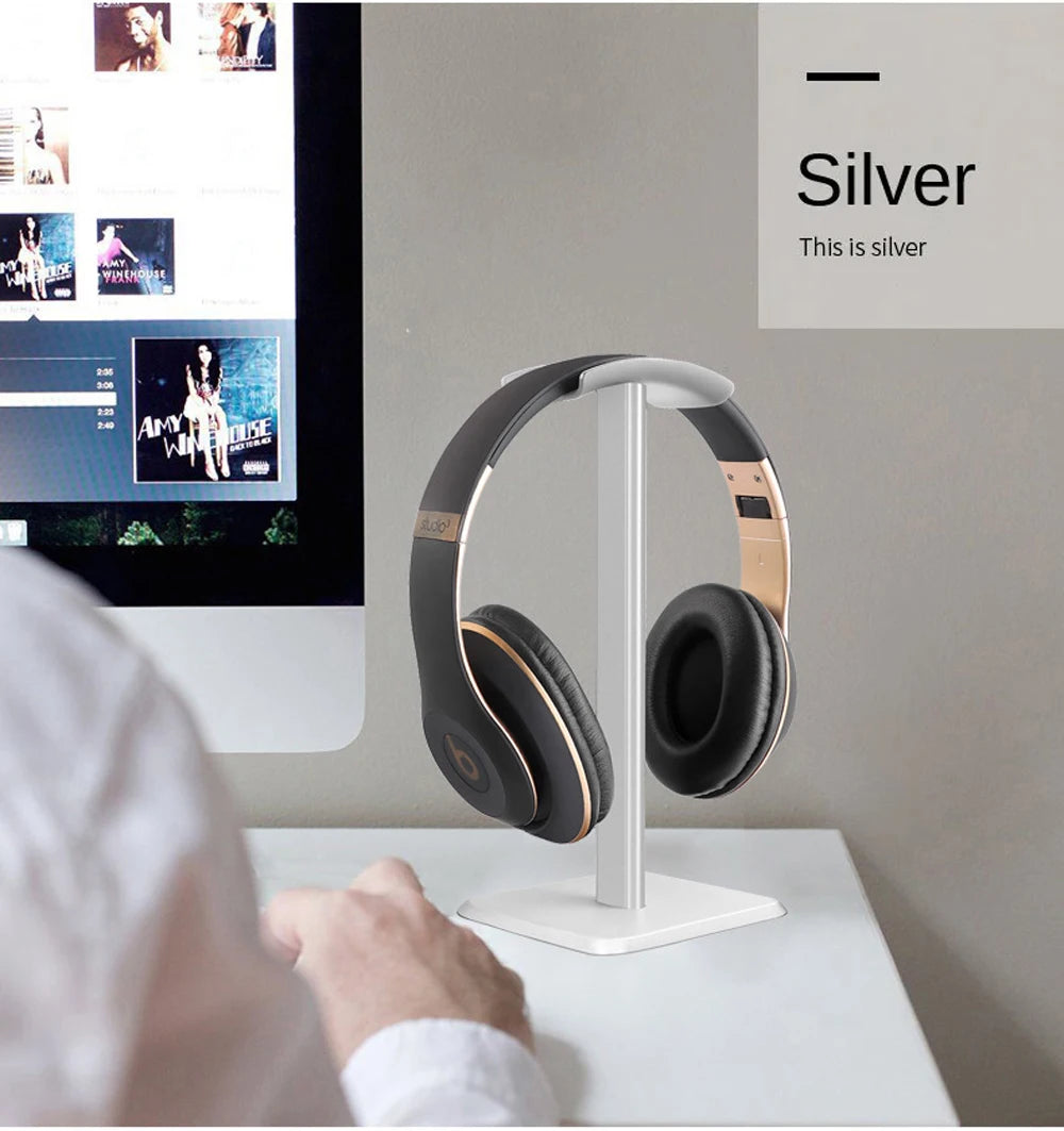 Universal Aluminium Headset Stand with Flexible Design - Smarsty