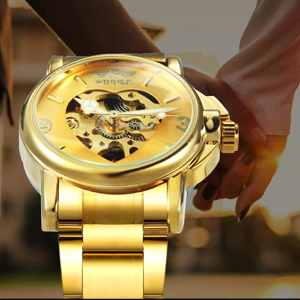 Elegant Luxury Automatic Skeleton Watch for Women - Smarsty