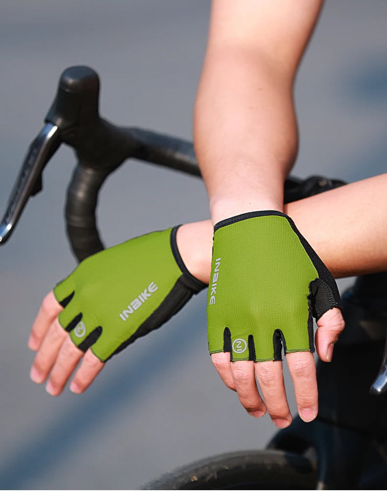 INBIKE Breathable Half Finger Cycling Gloves with Shock Absorption - Smarsty