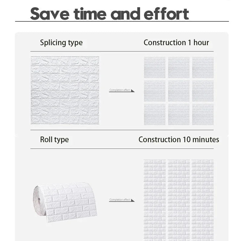 3D Foam Brick Wall Panels Self Adhesive Waterproof Decor - Smarsty