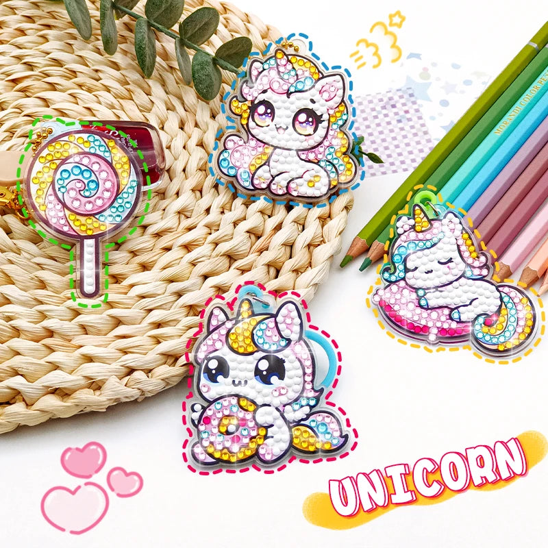 DIY Handmade Diamond Art Keychains Set for Kids - Smarsty