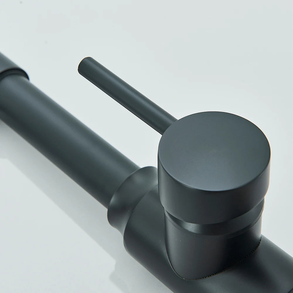 Matte Black Kitchen Faucet With Single Handle Design - Smarsty