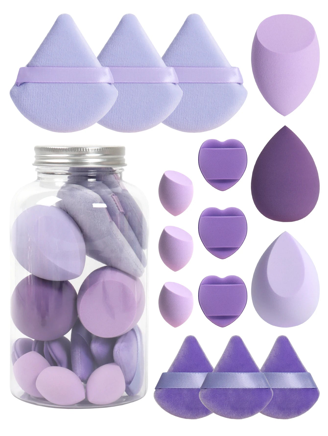 Spring Cosmetic Puff Set with Mini Makeup Eggs and Cushions - Smarsty