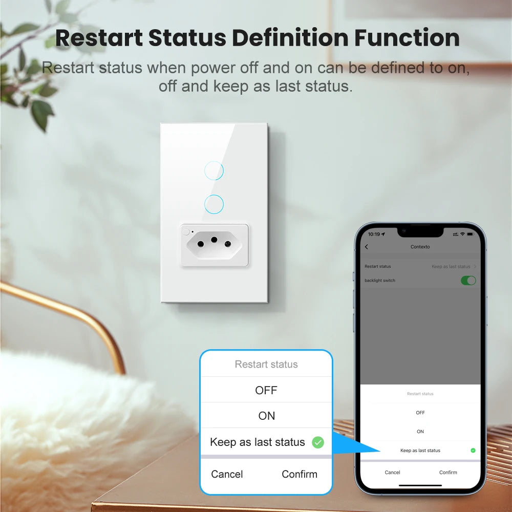 AVATTO Smart Light Switch with WiFi Control and 20A Socket - Smarsty