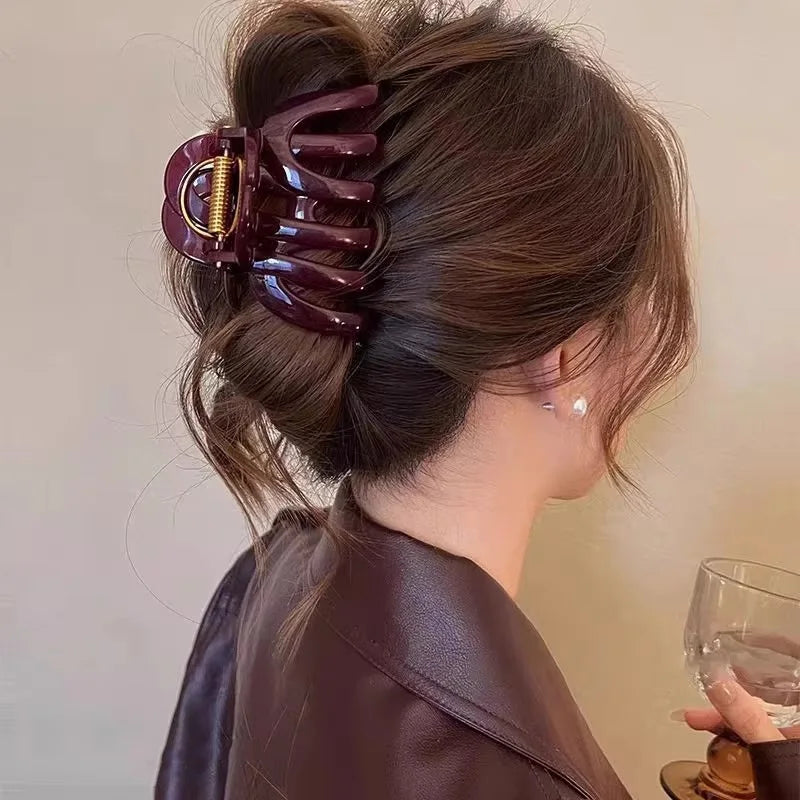 Pumpkin Hair Claw Clip For Women Strong Hold Accessory - Smarsty