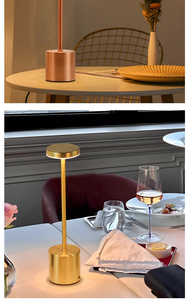 Rechargeable Touch Sensor LED Table Lamp with Adjustable Colors - Smarsty