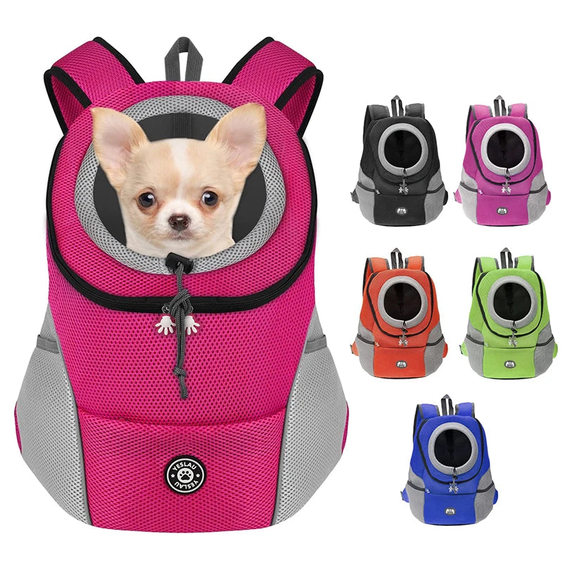 Breathable Double Shoulder Outdoor Dog Carrier Bag - Smarsty