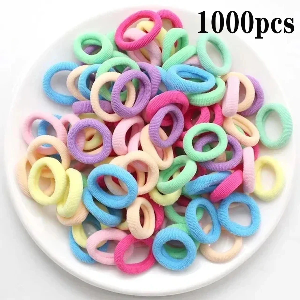 200 Pack Nylon Hair Bands Colorful Gentle No Damage - Smarsty