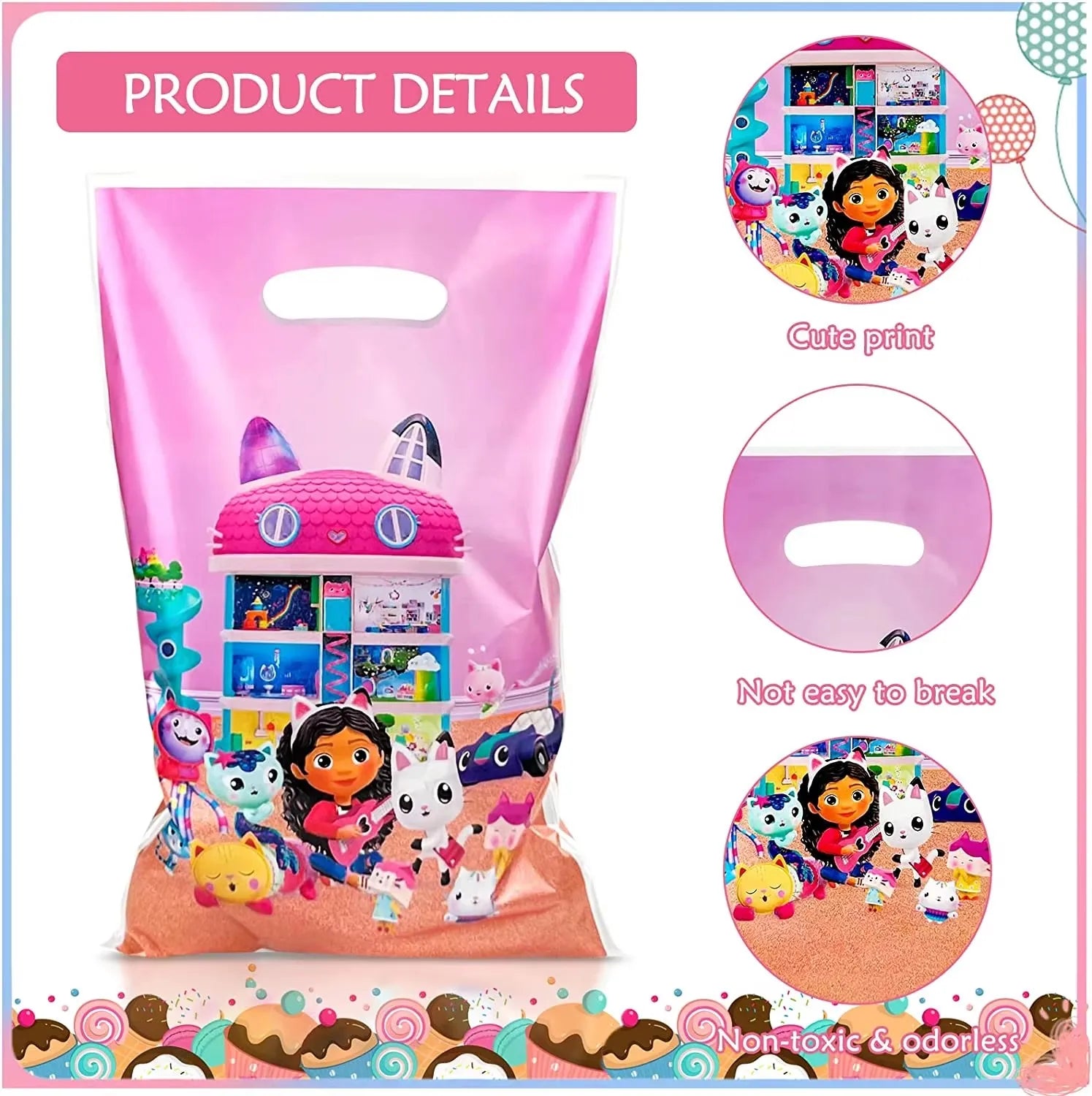 Gabby Dollhouse Birthday Party Favor Bags for Kids - Smarsty