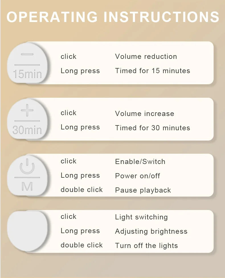 Rechargeable White Noise Machine With Soothing Night Light - Smarsty