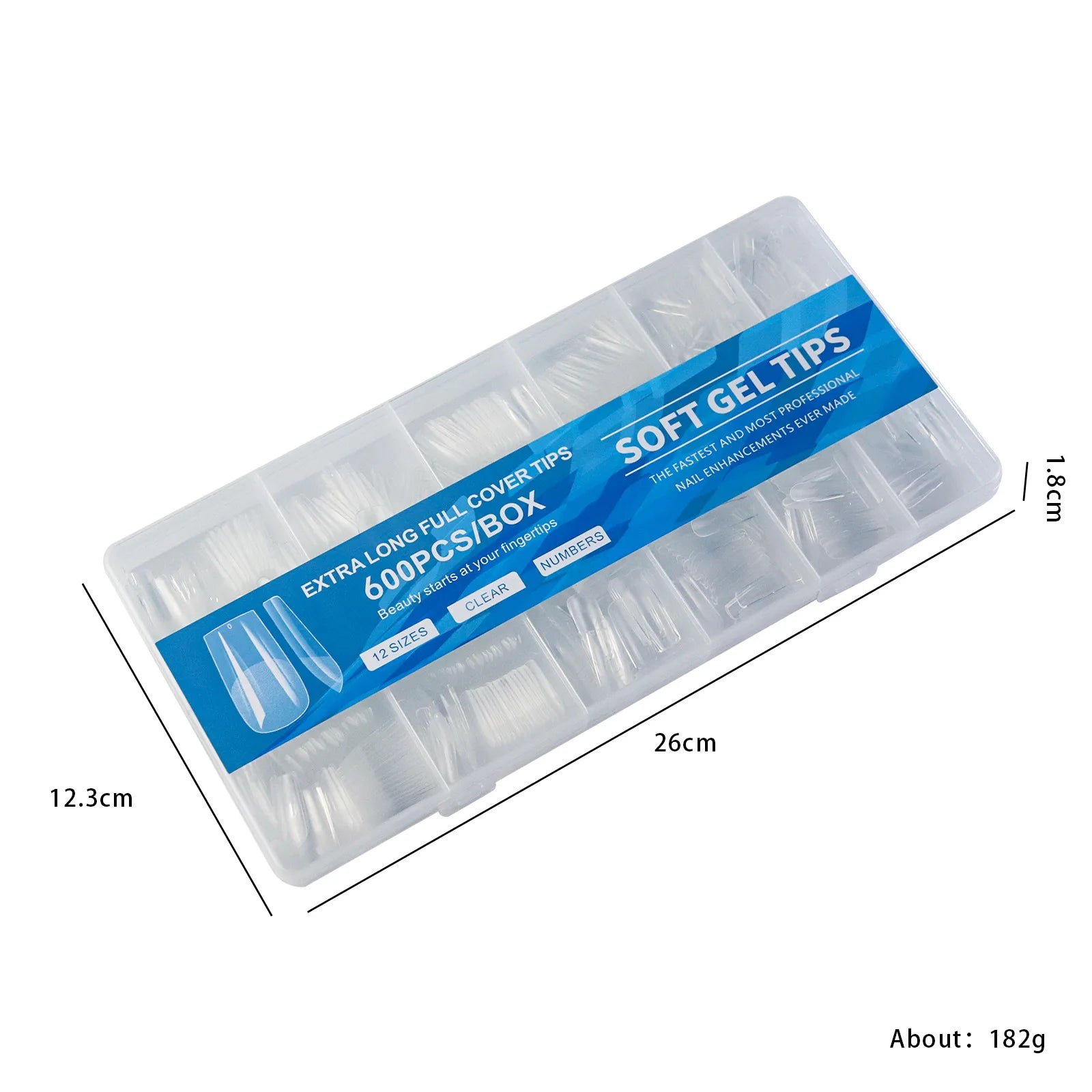 600Pcs Full Cover Press On Nail Tips Set - Smarsty