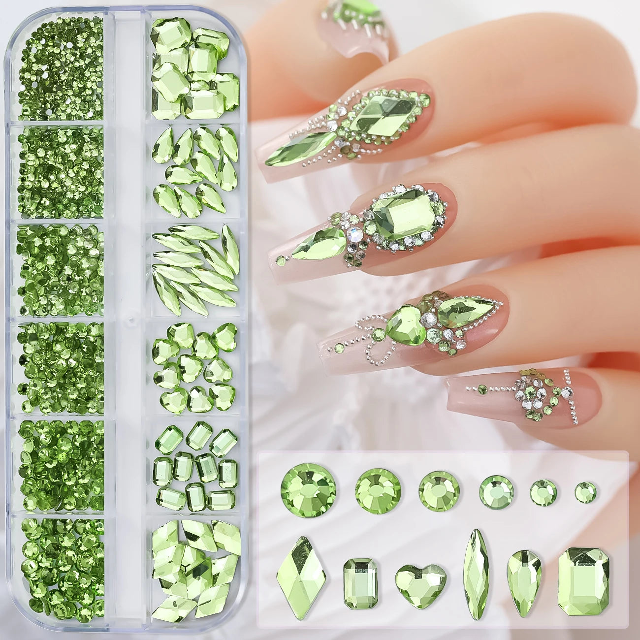 Mixed Nail Rhinestones with Shiny Clear Colors for Stunning Nail Art - Smarsty