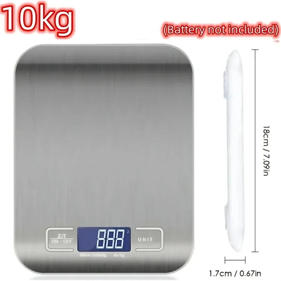 5kg/1g Digital Kitchen Scale LED Stainless Steel High-precision Electronic Scales Home Jewelry Food Weighing Baking Tools