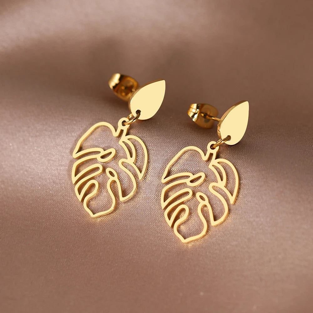 Stainless Steel Vintage Water Drop Earrings for Women Jewelry - Smarsty