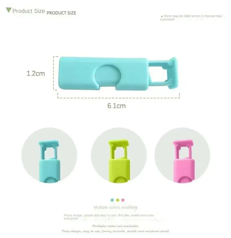 12 PCS Squeeze Bread Bag Clips Reusable Fresh Food Seal Plastic Clip Snack Bag Seal Spring Clip Home Kitchen Storage by Smarsty