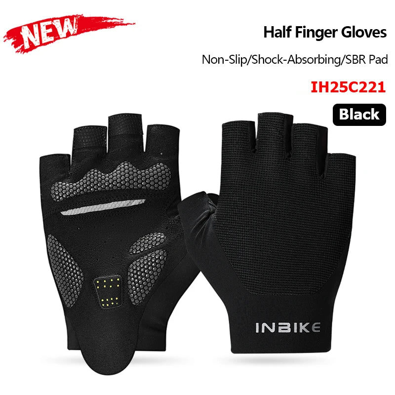 INBIKE Breathable Half Finger Cycling Gloves with Shock Absorption - Smarsty
