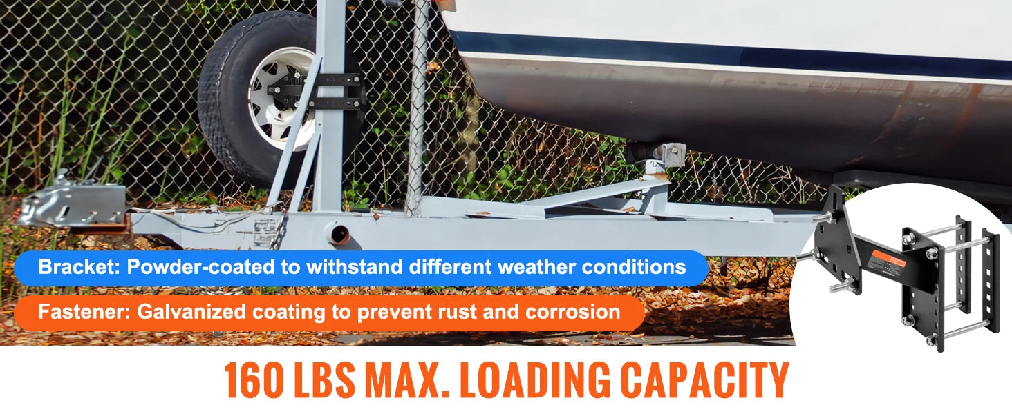 SucceBuy 160 lbs Spare Tire Carrier with Mounting Screws Bracket Lugs On Bolt Patterns Tire Mount Wheel Holder for Trailers RV