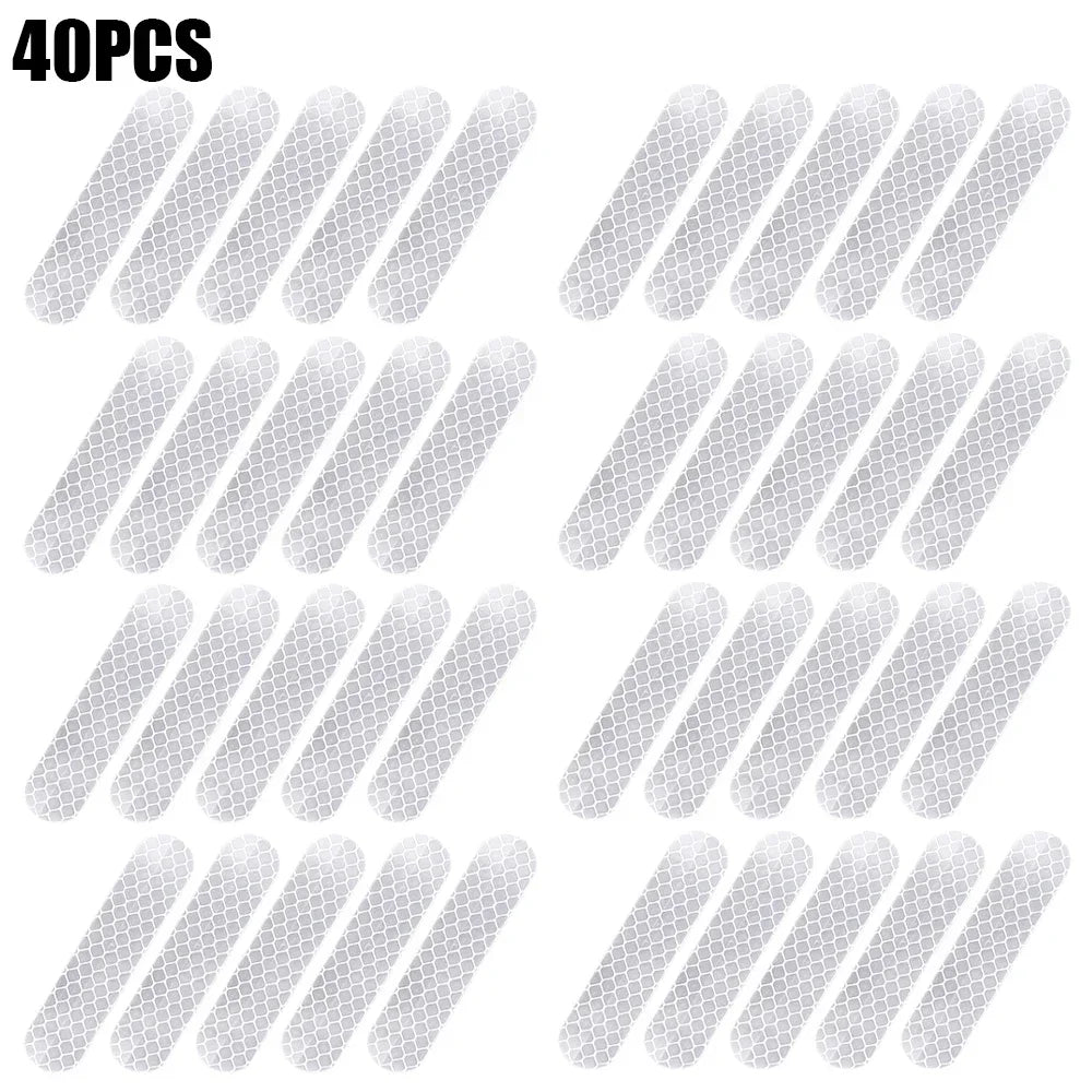 80-10PCS Helmet Safety Warning Reflective Stickers Strip Waterproof High Visibility Reflector Tape For Night Riding Walking Car by Smarsty