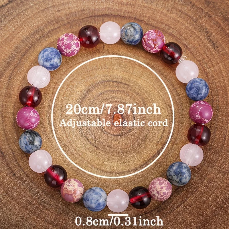 Multi-Color Natural Stone Love Bracelet for Good Luck - Smarsty