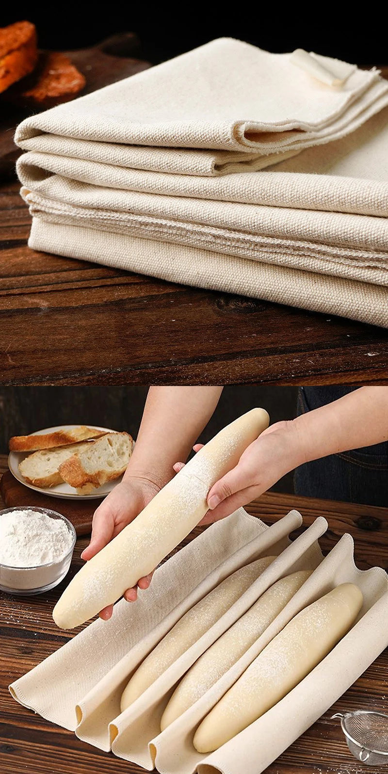 Linen Dough Fermentation Cloth for Perfect French Bread - Smarsty
