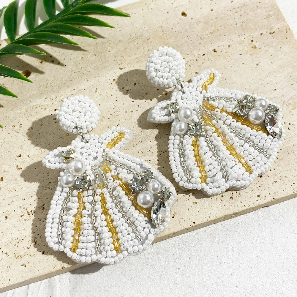 Handmade Bohemian Starfish Drop Earrings for Women - Smarsty