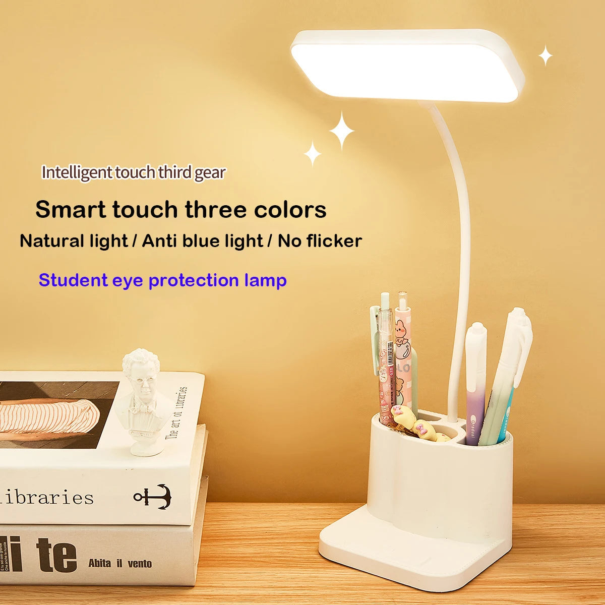 USB LED Table Lamp with Eye Protection for Reading - Smarsty