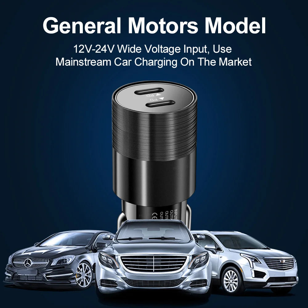 HeavyDuty USB Type C Car Charger PD Fast SixtyFiveW Output - Smarsty