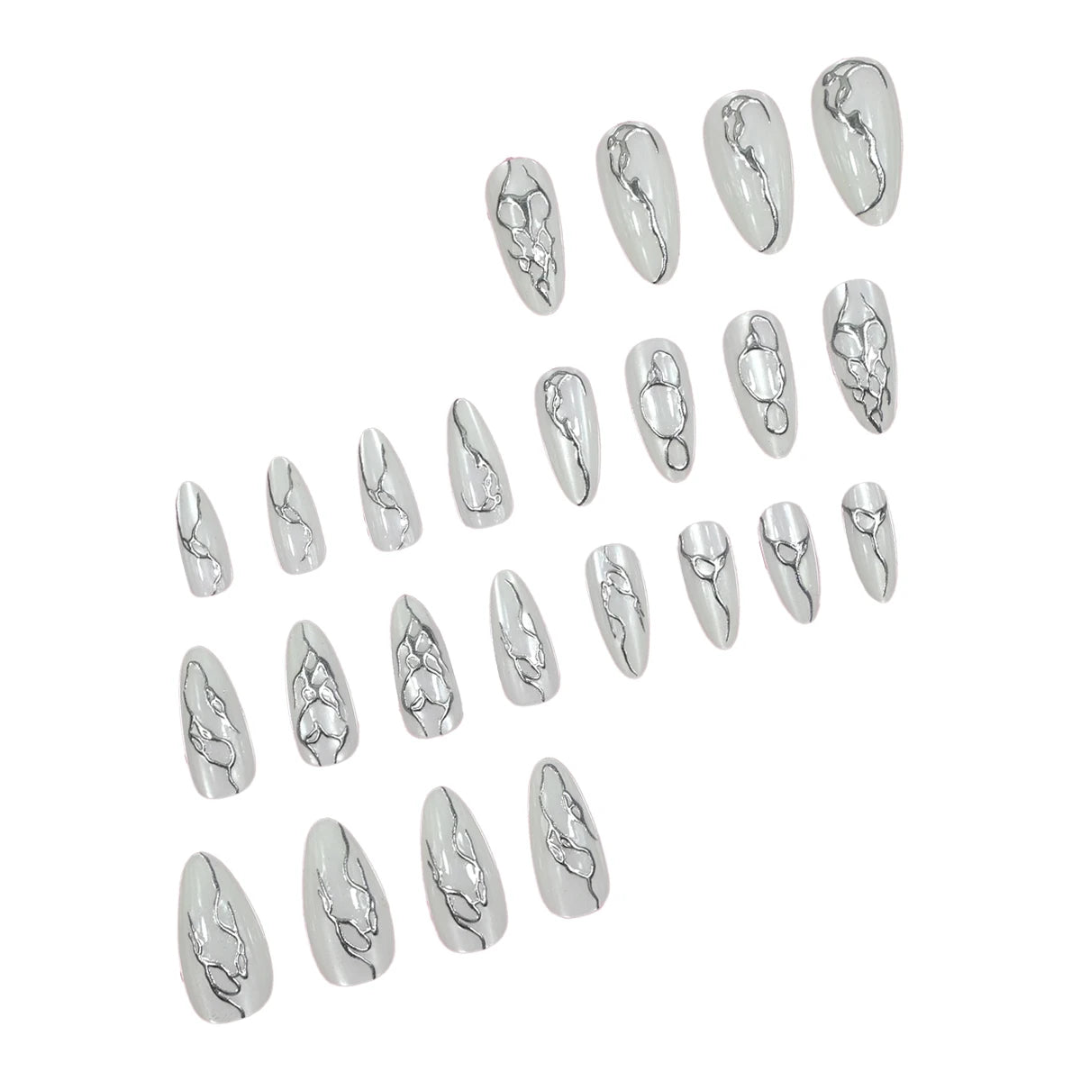 Extra Long Stiletto Black Fake Nails 24PCS Full Cover - Smarsty